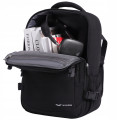 Plecak kabinowy WINGS bagaż podręczny 40x25x20 Ryanair Wizz Air 20L BLACK