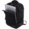 Plecak kabinowy WINGS bagaż podręczny 40x25x20 Ryanair Wizz Air 20L BLACK