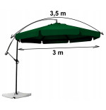 Parasol z wysięgnikiem 3M SZARY