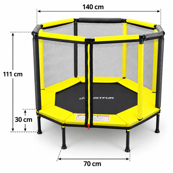 TRAMPOLINA-KOJEC DO DOMU I OGRODU 140 YELLOW