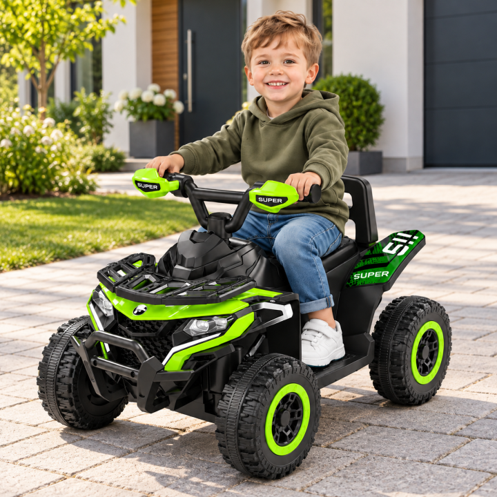 Dziecięcy Elektryczny Quad dla Dzieci z MP3 i LED - Zielony