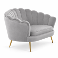 SZARA WELUROWA SOFA KANAPA DWUOSOBOWA TAPICEROWANA FLOWERS
