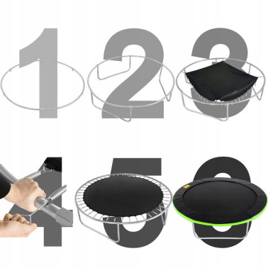 TRAMPOLINA OGRODOWA PREMIUM BLACK Z SIATKĄ 13FT/404CM