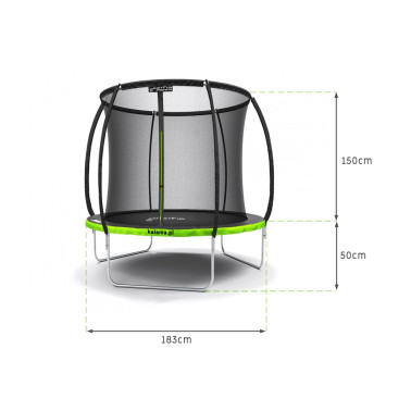 TRAMPOLINA OGRODOWA PREMIUM BLACK JUST FUN 6FT-183CM