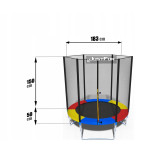 TRAMPOLINA OGRODOWA JUST FUN 6FT-183CM MULTI
