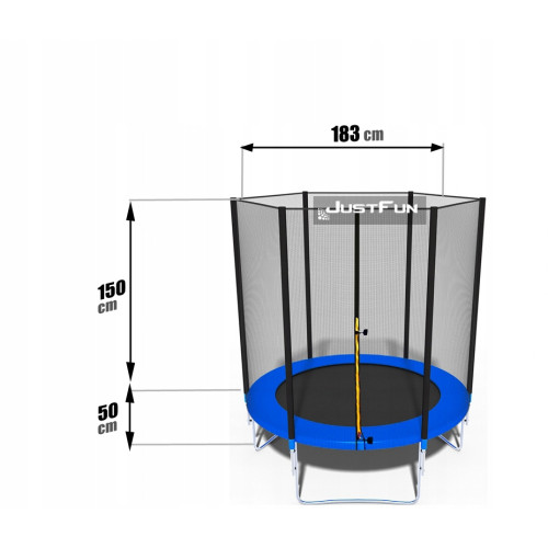 TRAMPOLINA OGRODOWA JUST FUN 6FT-183CM BLUE