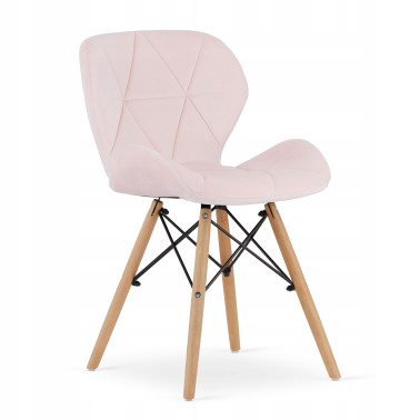 Krzesło RIPIANO VLEVET 48 x 43 x 74 cm różowy 1 szt.
