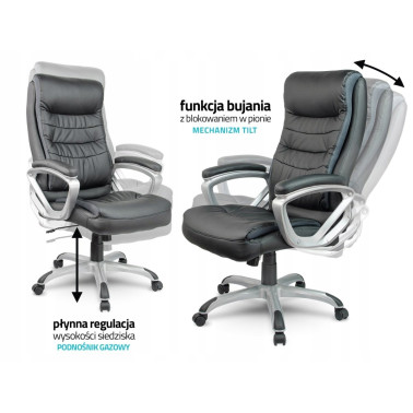 Fotel biurowy MADERA czarny