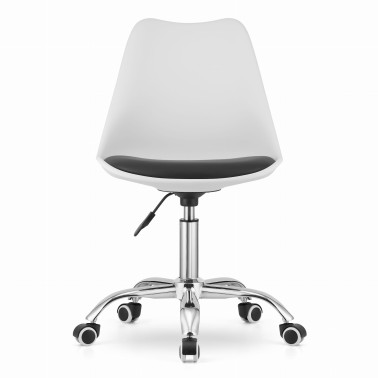 Krzesło obrotowe VIENA - biało-czarne