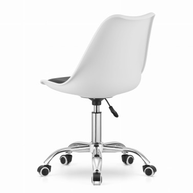 Krzesło obrotowe VIENA - biało-czarne