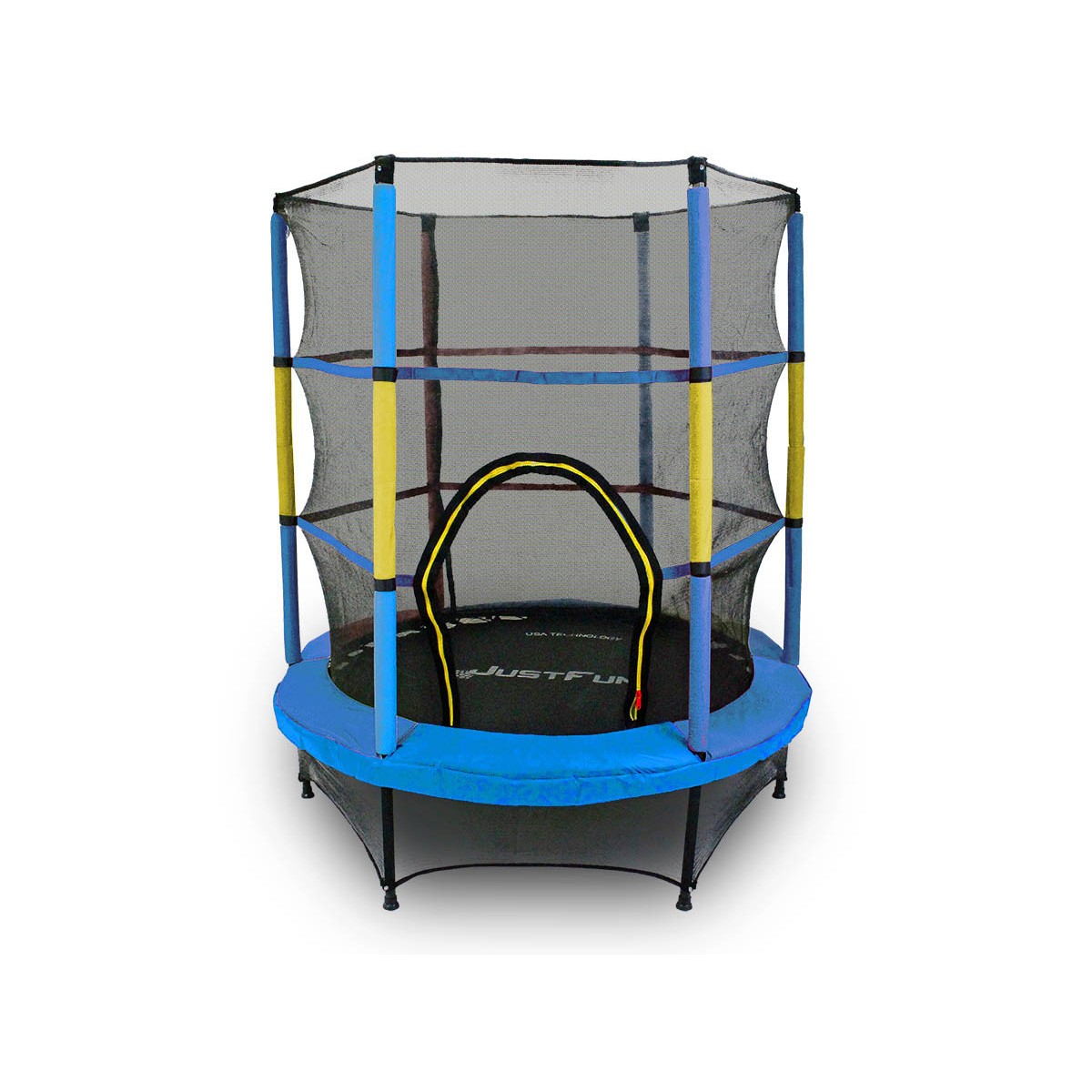 NIEBIESKO-ŻÓŁTA-TRAMPOLINA DO DOMU I OGRODU 140 JF