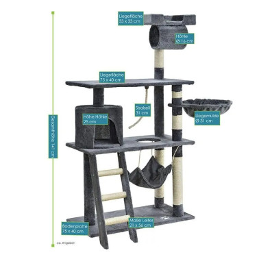 Drapak wysoki, legowisko, słupek do drapania, wieża Juskys 101 - 160 cm