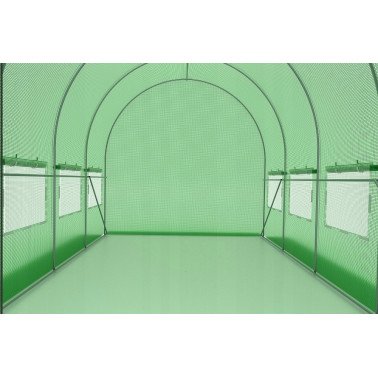 Tunel ogrodowy foliowy 7 m² 300 x 250 cm zielony szklarnia