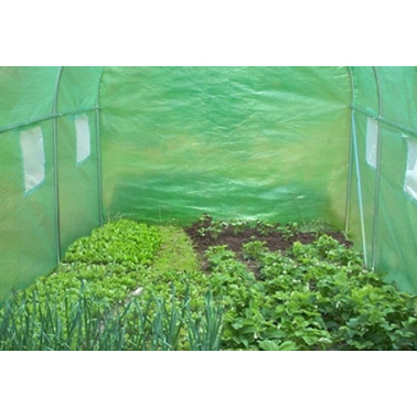 Tunel ogrodowy foliowy 18 m² 600 x 300 cm zielony szklarnia