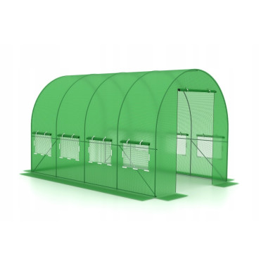 Tunel foliowy 10 m² 450 x 200 cm zielony