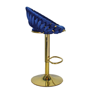 Hoker, krzesło barowe, FARVIZO ciemnoniebieski Elegancki