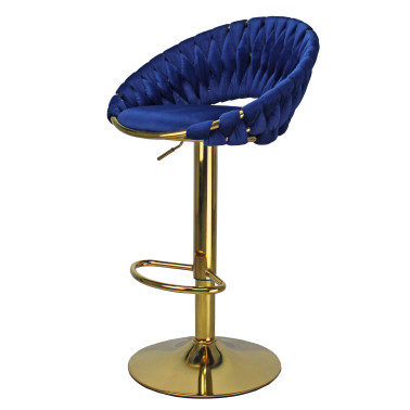 Hoker, krzesło barowe, FARVIZO ciemnoniebieski Elegancki