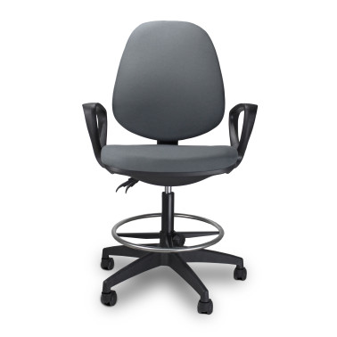 Krzesło biurowe obrotowe ARGO RING SZARO-czarne Ergonomiczne wygodne