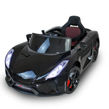 Autko na akumulator cabrio LAMBO V12 BLACK LAKIER JUST DRIVE auto dziecięce na akumulator + pilot