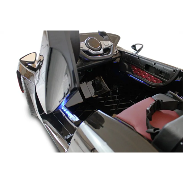 Autko na akumulator cabrio LAMBO V12 BLACK LAKIER JUST DRIVE auto dziecięce na akumulator + pilot