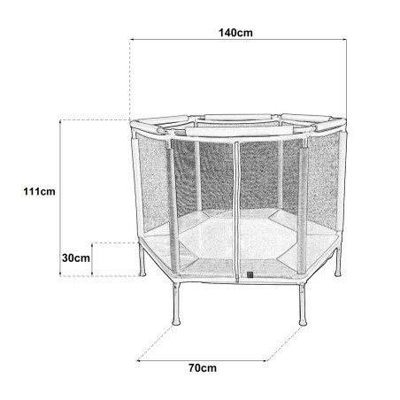 TRAMPOLINA KOJEC DO DOMU I OGRODU 140 COLORFULL