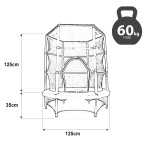 TRAMPOLINA do wewnątrz 140cm JUST FUN CZARNA