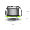 TRAMPOLINA OGRODOWA PREMIUM BLACK JUST FUN 10FT-305CM