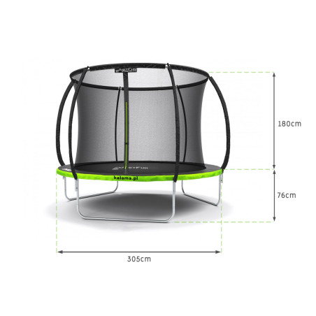 TRAMPOLINA OGRODOWA PREMIUM BLACK JUST FUN 10FT-305CM