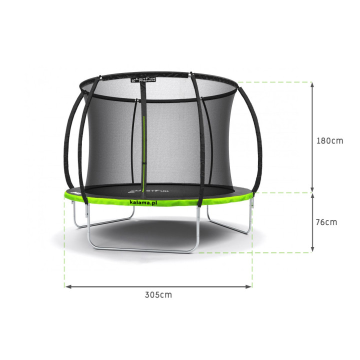 TRAMPOLINA OGRODOWA PREMIUM BLACK JUST FUN 10FT-305CM