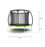 TRAMPOLINA OGRODOWA PREMIUM BLACK JUST FUN 10FT-305CM