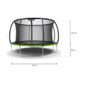 Trampolina ogrodowa PREMIUM BLACK Just Fun 12ft 374cm