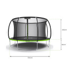 Trampolina ogrodowa PREMIUM BLACK Just Fun 12ft 374cm