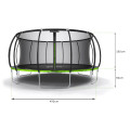 Trampolina ogrodowa PREMIUM BLACK Just Fun 16ft - 490cm -