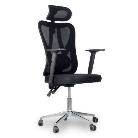Fotel Biurowy Ergonomiczny Regulowany z zagłówkiem Materiałowy SMART