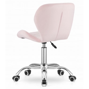 Krzesło obrotowe RIVELLO VELVET LIGHT PINK