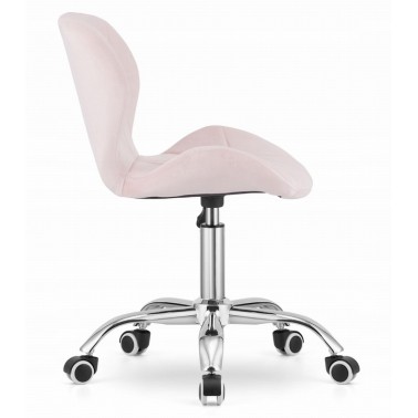 Krzesło obrotowe RIVELLO VELVET LIGHT PINK