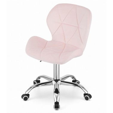Krzesło obrotowe RIVELLO VELVET LIGHT PINK