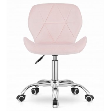 Krzesło obrotowe RIVELLO VELVET LIGHT PINK