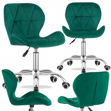 Krzesło obrotowe RIVELLO VELVET DARK GREEN
