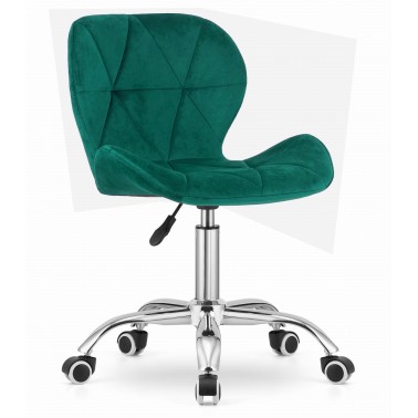 Krzesło obrotowe RIVELLO VELVET DARK GREEN