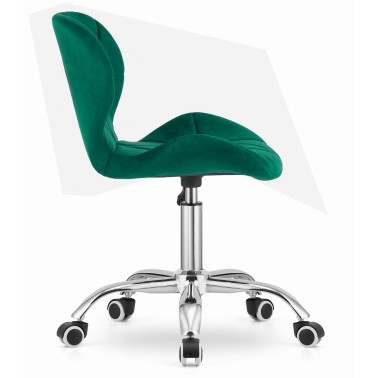Krzesło obrotowe RIVELLO VELVET DARK GREEN