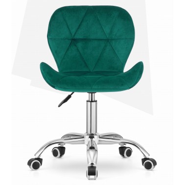 Krzesło obrotowe RIVELLO VELVET DARK GREEN