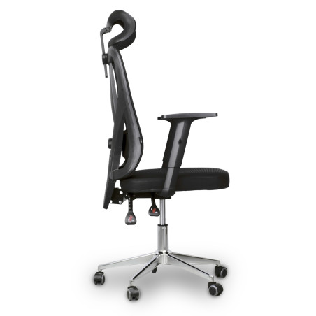 Fotel Biurowy Ergonomiczny Regulowany z zagłówkiem Materiałowy SMART