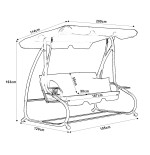 Huśtawka ogrodowa WZMACNIANA RELAX COMFORT zielona
