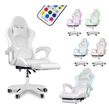 Fotel gamingowy, obrotowy, do biura, salonu SPARTA BIAŁY