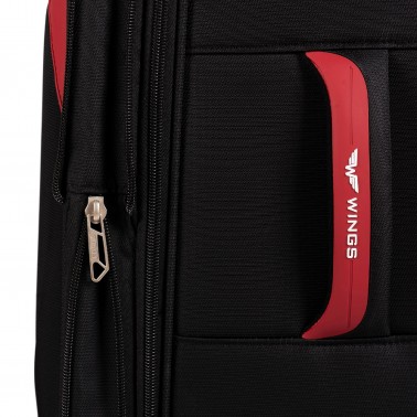 Walizka miękka kabinowa Wings poliester DPR01 S BLACK 38 l