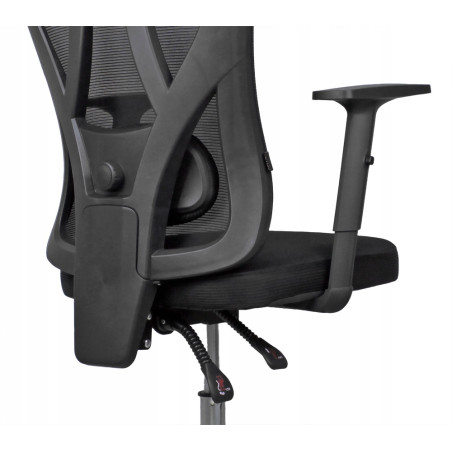 Fotel Biurowy Ergonomiczny Regulowany z zagłówkiem Materiałowy SMART