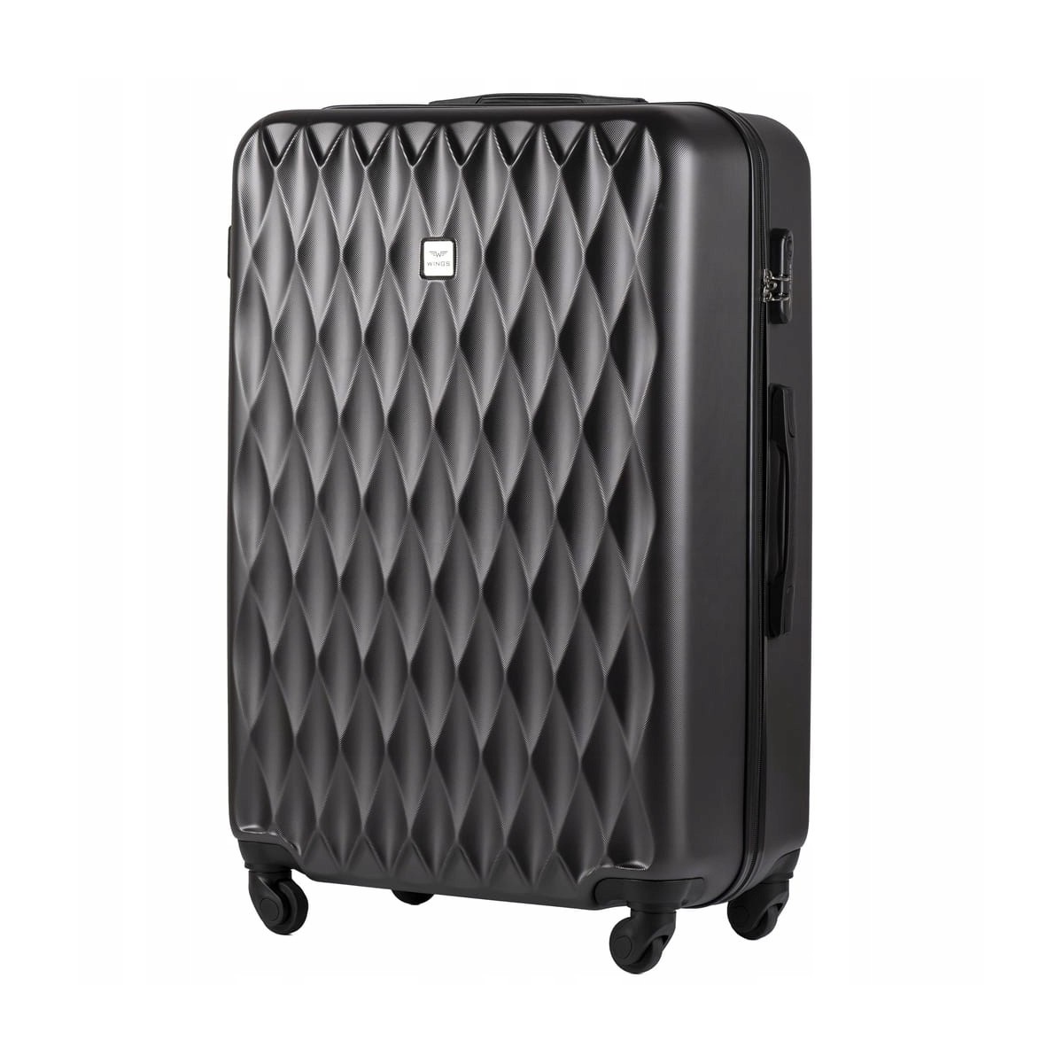 Walizka twarda duża Wings ABS TD190 L D.GREY 97 l