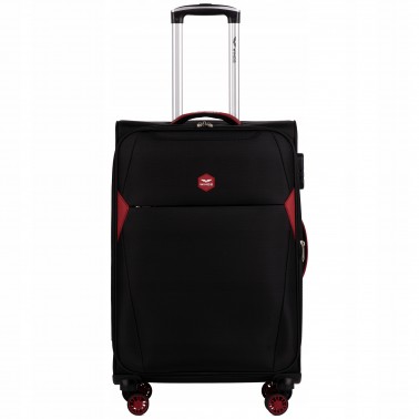 Walizka miękka średnia Wings poliester DPR01 M BLACK 65 l