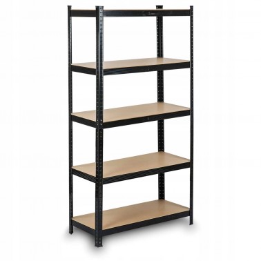 Regał metalowy magazynowy 150 x 75 x 30 cm Humberg HR-811 czarny mocny